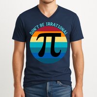 Don't Be Irrational, Happy Pi Irrational, Funny Symbol Pi Day V-Neck T-Shirt