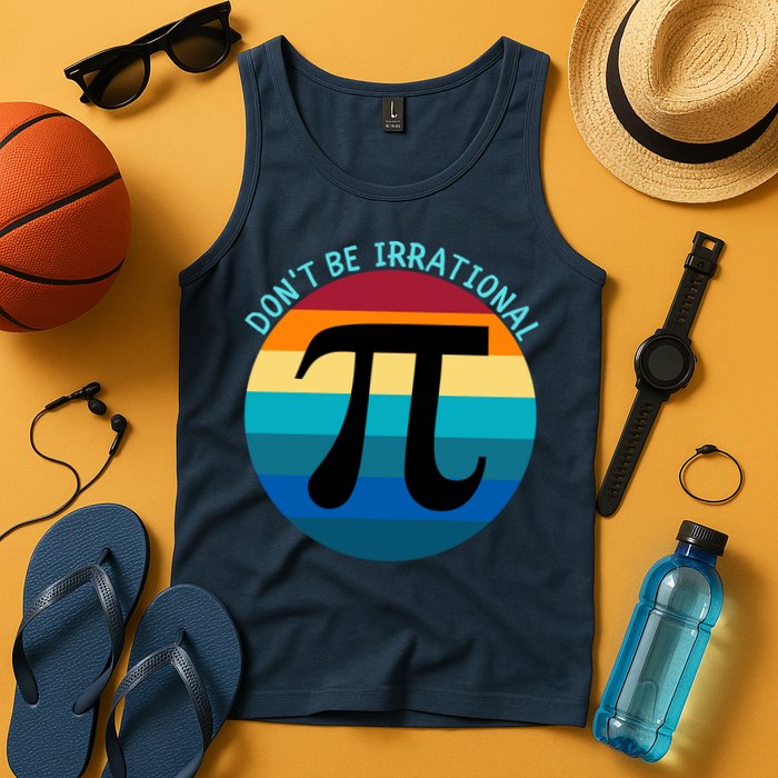 Don't Be Irrational, Happy Pi Irrational, Funny Symbol Pi Day Tank Top