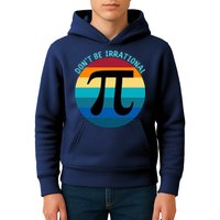 Don't Be Irrational, Happy Pi Irrational, Funny Symbol Pi Day Kids Hoodie
