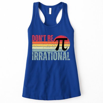 Don't Be Irrational Retro Vintage Symbol Pi Day Womens Tank Top