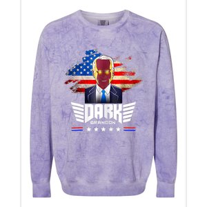 Dark Brandon Is Rising Dark Brandon Rises Pro Biden USA Trending Colorblast Crewneck Sweatshirt