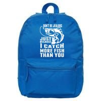 Don't Be Jealous Just Because I Catch More Fish Than You Father's Day Gift 16 in Basic Backpack