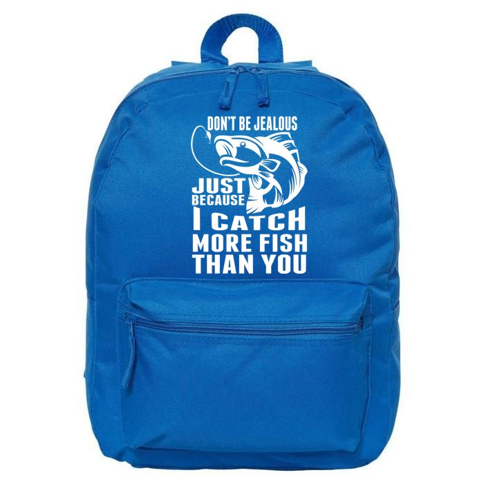 Don't Be Jealous Just Because I Catch More Fish Than You Father's Day Gift 16 in Basic Backpack