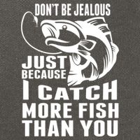 Don't Be Jealous Just Because I Catch More Fish Than You Father's Day Gift Cotton Canvas Backpack