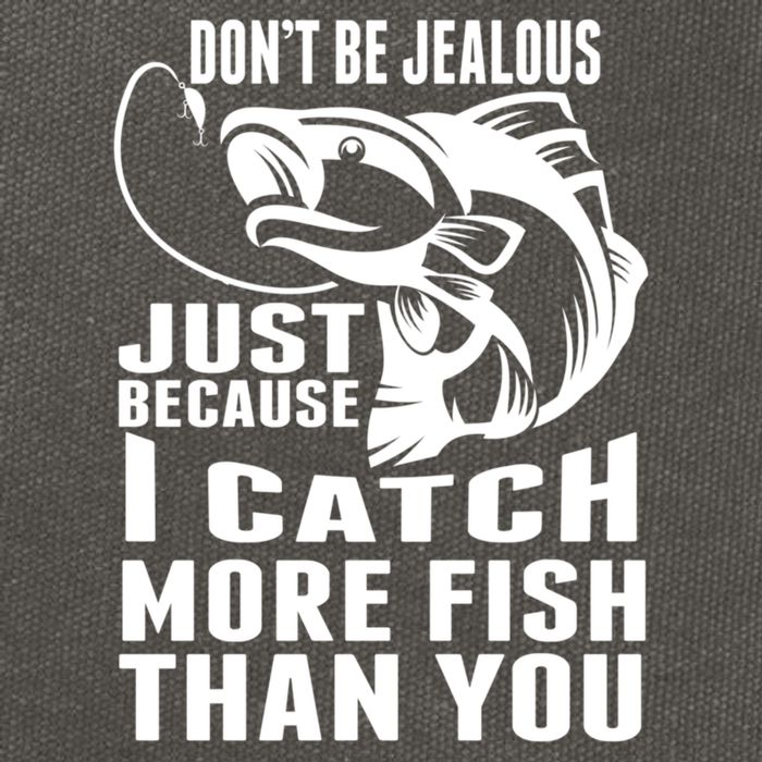 Don't Be Jealous Just Because I Catch More Fish Than You Father's Day Gift Cotton Canvas Backpack