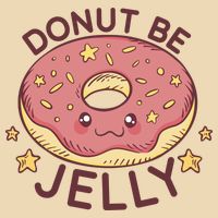 Donut Be Jelly Cute Funny Zip Tote Bag