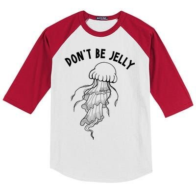 Dont Be Jelly Funny Humor Kids Colorblock Raglan Jersey