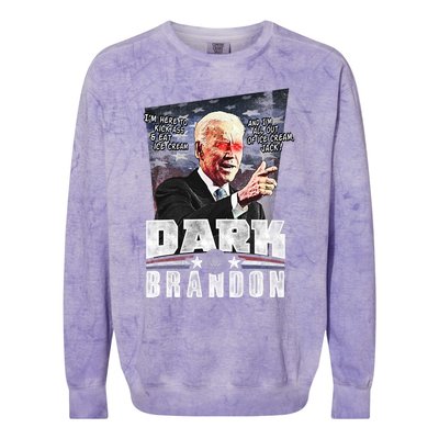 Dark Brandon Joe Biden Colorblast Crewneck Sweatshirt