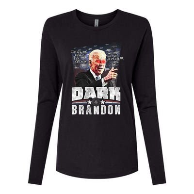 Dark Brandon Joe Biden Womens Cotton Relaxed Long Sleeve T-Shirt