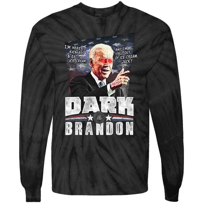 Dark Brandon Joe Biden Tie-Dye Long Sleeve Shirt