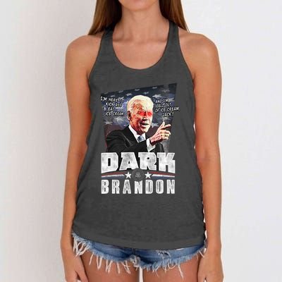 Dark Brandon Joe Biden Women's Knotted Racerback Tank