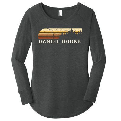 Daniel Boone Ky Vintage Evergreen Sunset Eighties Women's Perfect Tri Tunic Long Sleeve Shirt