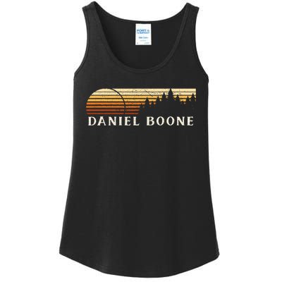 Daniel Boone Ky Vintage Evergreen Sunset Eighties Ladies Essential Tank