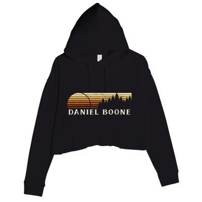 Daniel Boone Ky Vintage Evergreen Sunset Eighties Crop Fleece Hoodie