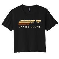 Daniel Boone Ky Vintage Evergreen Sunset Eighties Women's Crop Top Tee