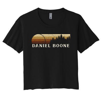 Daniel Boone Ky Vintage Evergreen Sunset Eighties Women's Crop Top Tee