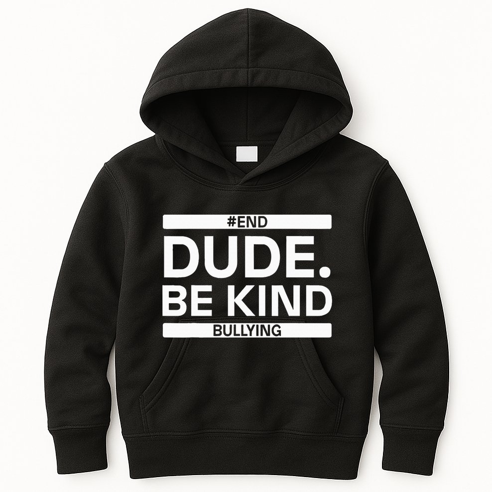 Dude Be KindOrange Unity Day antibullying unity day Kids Hoodie