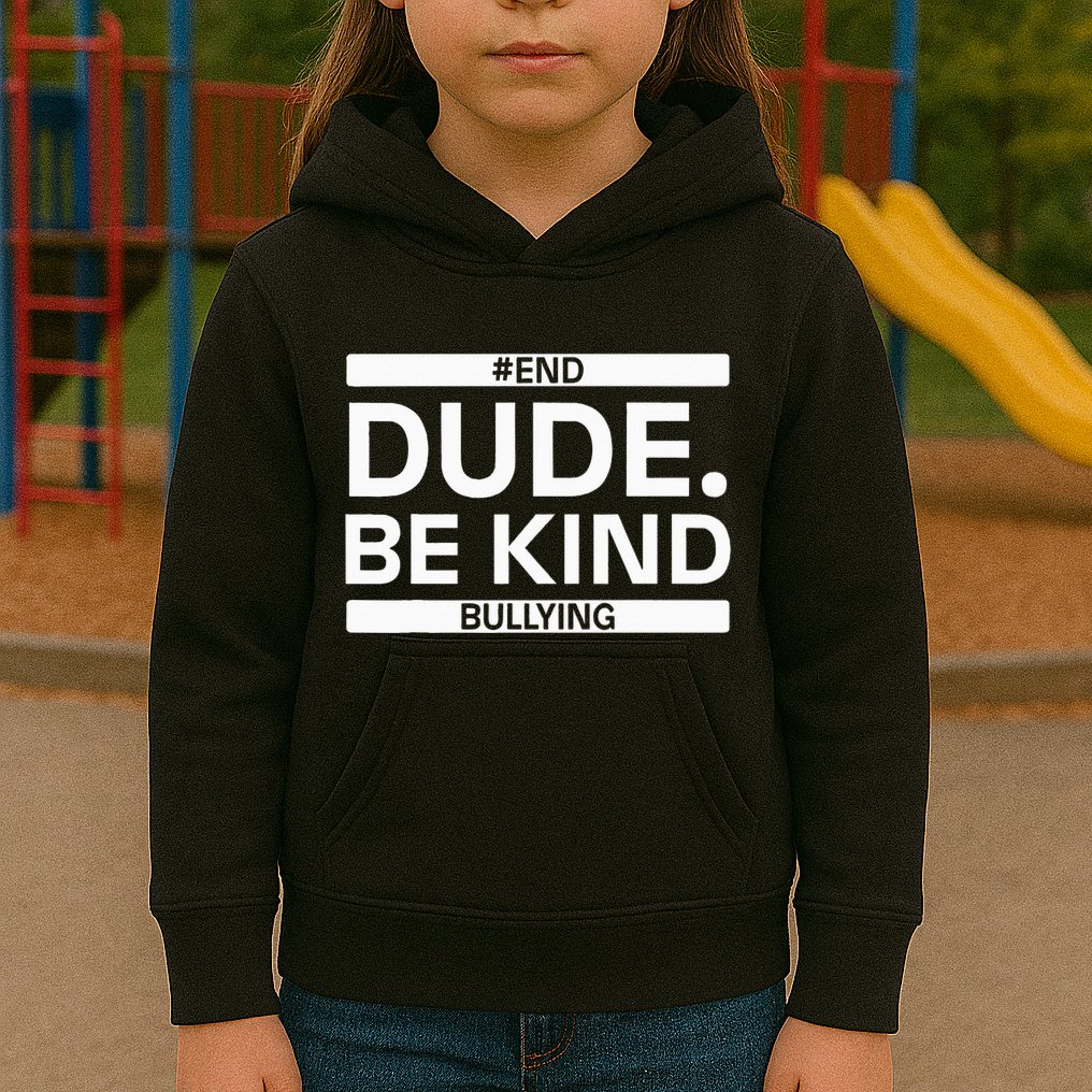 Dude Be KindOrange Unity Day antibullying unity day Kids Hoodie
