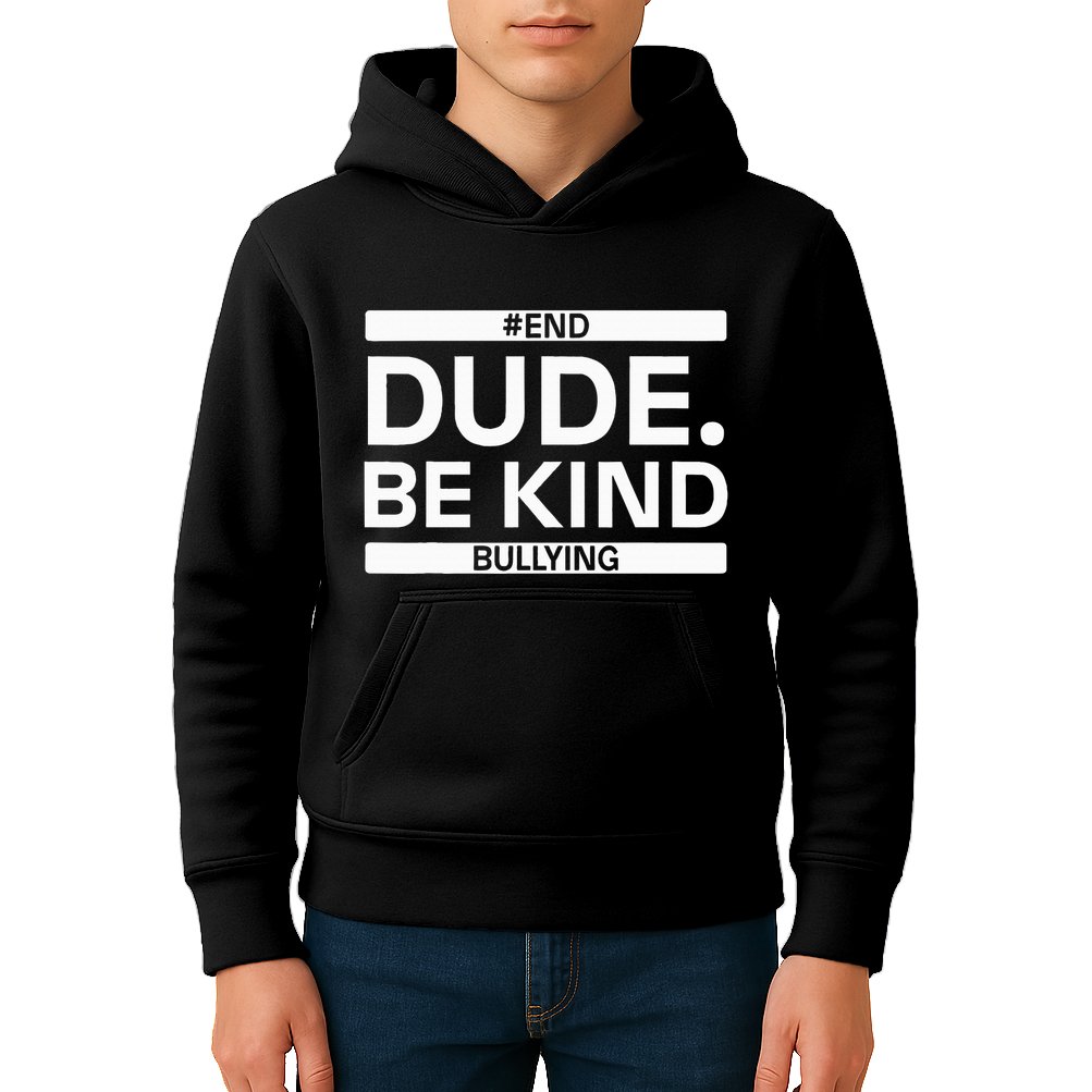 Dude Be KindOrange Unity Day antibullying unity day Kids Hoodie