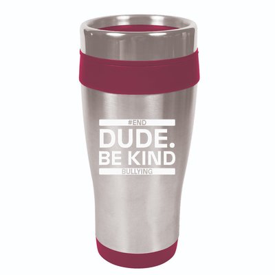 Dude Be KindOrange Unity Day antibullying unity day 16oz Travel Tumbler