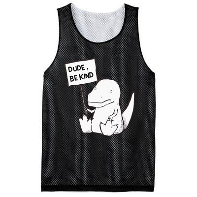 Dude Be Kind Cute Baby T Rex Dinosaur Funny gift Mesh Reversible Basketball Jersey Tank