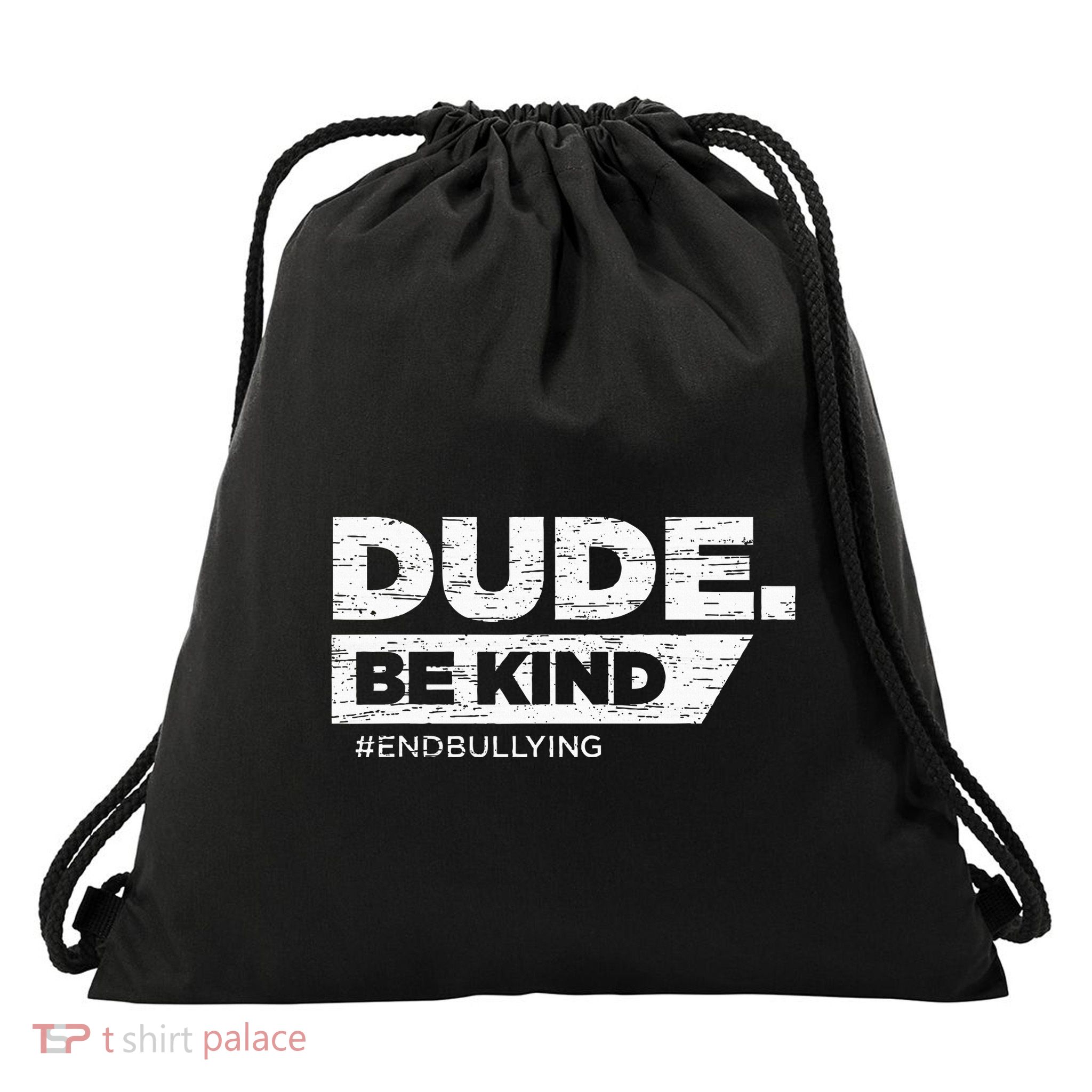 Dude Be Kind Unity Day Orange Anti Bullying Drawstring Bag