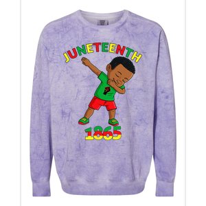 Dabbing Black King Juneteenth Melanin Brown Skin Dab Colorblast Crewneck Sweatshirt