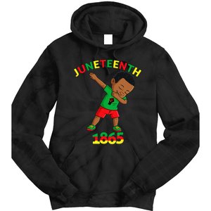 Dabbing Black King Juneteenth Melanin Brown Skin Dab Tie Dye Hoodie