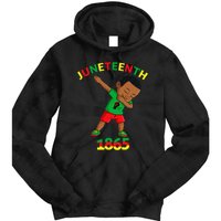 Dabbing Black King Juneteenth Melanin Brown Skin Dab Tie Dye Hoodie