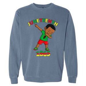 Dabbing Black King Juneteenth Melanin Brown Skin Dab Garment-Dyed Sweatshirt