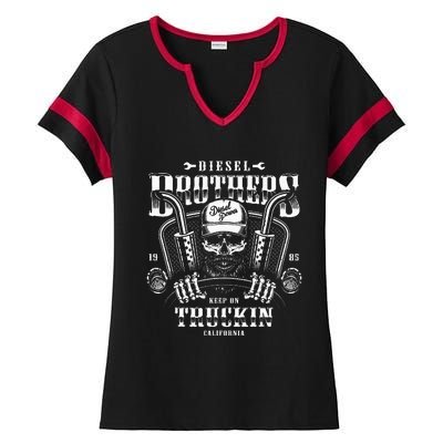 Diesel Brothers Keep On Truckin Ladies Halftime Notch Neck Tee