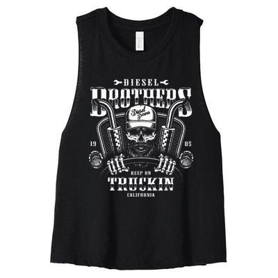 Diesel Brothers Keep On Truckin Women's Racerback Cropped Tank