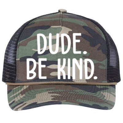 Dude Be Kind Anti Bully Retro Rope Trucker Hat Cap