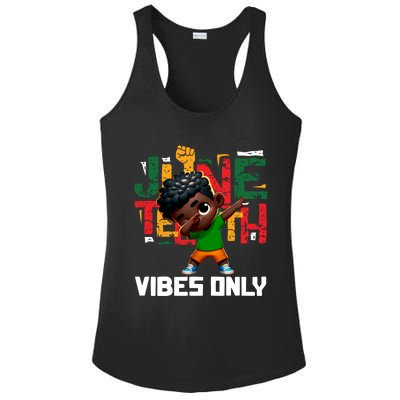 Dabbing Black King Junenth Black Freedom 1865 Afro Gift Ladies PosiCharge Competitor Racerback Tank