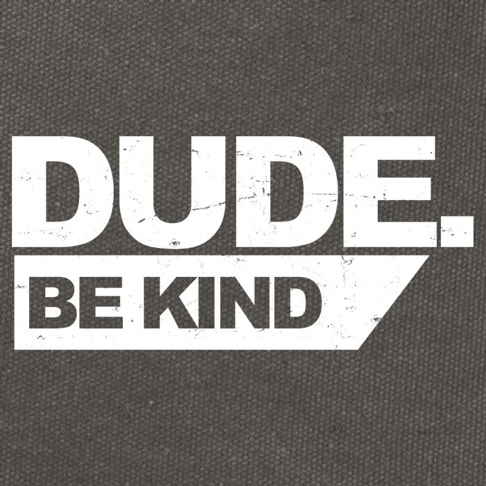 Dude Be Kind Anti Bullying Retro Cotton Canvas Backpack