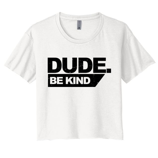 Dude Be Kind Anti Bullying Retro Crop Top