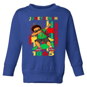 Dabbing Black King Junenth Melanin Brown Skin Cute Gift Toddler Sweatshirt