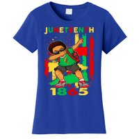 Dabbing Black King Junenth Melanin Brown Skin Cute Gift Women's T-Shirt