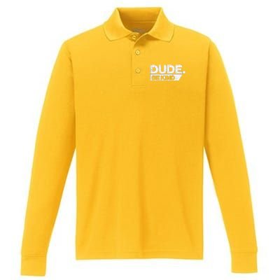 Dude Be Kind Unity Day Orange Anti Bullying Performance Long Sleeve Polo