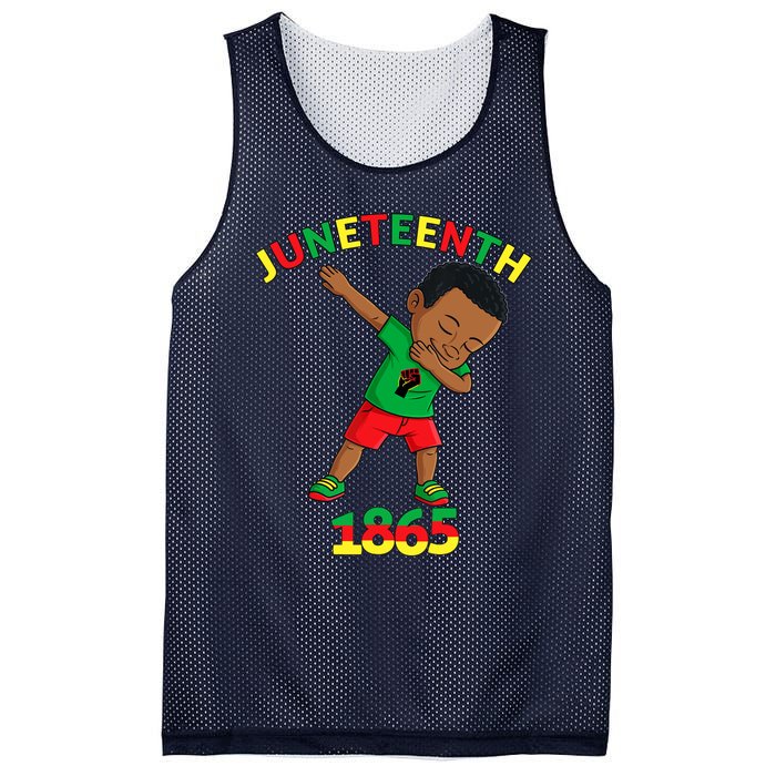 Dabbing Black King Juneteenth Melanin Brown Skin Boy Dab Mesh Reversible Basketball Jersey Tank