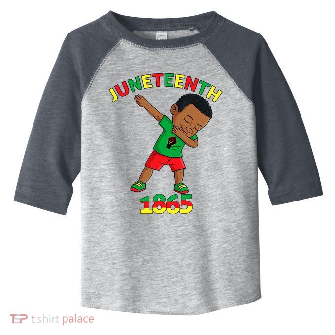 Dabbing Black King Juneteenth Melanin Brown Skin Boy Dab Toddler Fine Jersey T-Shirt