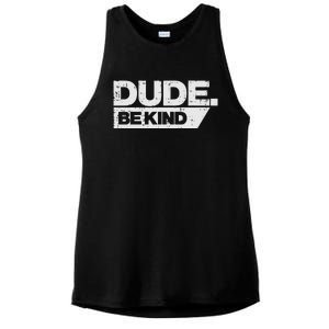 Dude Be Kind Unity Day Orange Anti Bullying Ladies PosiCharge Tri-Blend Wicking Tank