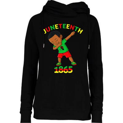 Dabbing Black King Juneteenth 1865 Brown Skin Dab Womens Funnel Neck Pullover Hood