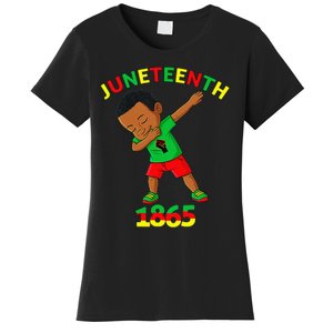 Dabbing Black King Juneteenth 1865 Brown Skin Dab Women's T-Shirt