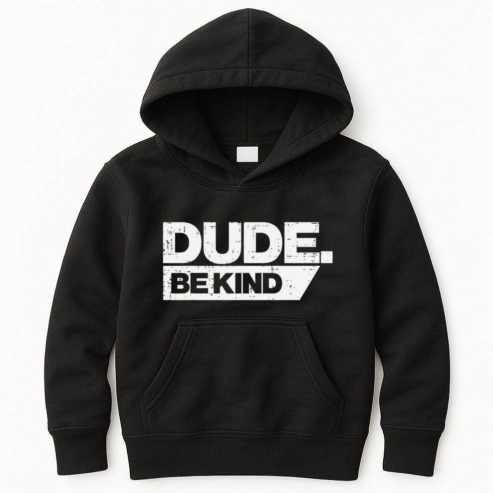 Dude Be Kind Kids Unity Day Orange Anti Bullying Kids Hoodie