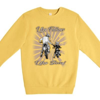 Dirt Bike Like Father And Son Hooded Funny Gift Premium Crewneck Sweatshirt