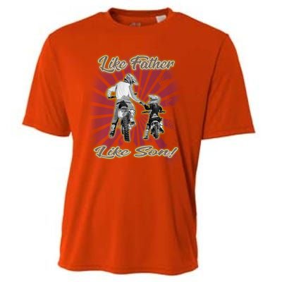 Dirt Bike Like Father And Son Hooded Funny Gift Cooling Performance Crew T-Shirt