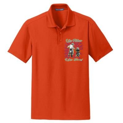 Dirt Bike Like Father And Son Hooded Funny Gift Dry Zone Grid Polo