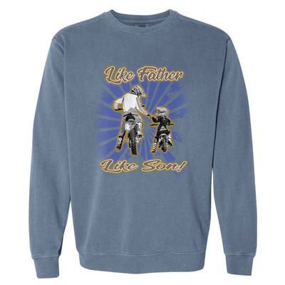 Dirt Bike Like Father And Son Hooded Funny Gift Garment-Dyed Sweatshirt