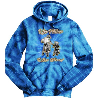 Dirt Bike Like Father And Son Hooded Funny Gift Tie Dye Hoodie